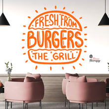 Load image into Gallery viewer, Burgers Fresh From The Grill Wall Decal