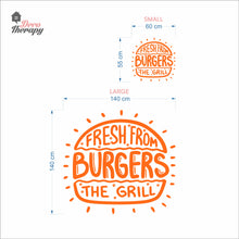 Load image into Gallery viewer, Burgers Fresh From The Grill Wall Decal