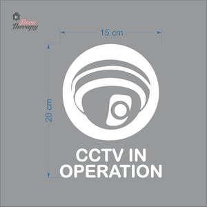 CCTV In Operation Sign Sticker Self-Adhesive Decotherapy