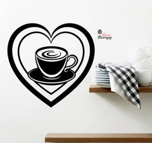 Load image into Gallery viewer, Love Coffee Cup Wall Decal