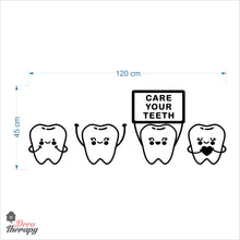 Load image into Gallery viewer, Care Your Teeth Dental  Wall Decal