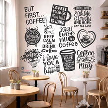 Load image into Gallery viewer, Coffee Cafe Shop Set 11PCS Wall Decal Stickers Home Glass Decor Vinyl Art DIY Dining