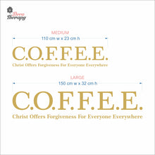 Load image into Gallery viewer, Coffee Christ Offers Forgiveness For Everyone Everywhere Wall Decal Decotherapy
