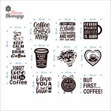 Load image into Gallery viewer, Coffee Cafe Shop Set 11PCS Wall Decal Stickers Home Glass Decor Vinyl Art DIY Dining