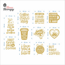 Load image into Gallery viewer, Coffee Cafe Shop Set 11PCS Wall Decal Stickers Home Glass Decor Vinyl Art DIY Dining