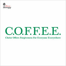 Load image into Gallery viewer, Coffee Christ Offers Forgiveness For Everyone Everywhere Wall Decal Decotherapy