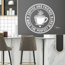 Load image into Gallery viewer, Coffee Friends The Perfect Blent Round Design Wall Decal