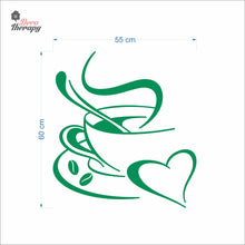 Load image into Gallery viewer, Coffee Heart Cup Sign Cafe Restaurant Wall Decal Decotherapy