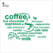 Load image into Gallery viewer, Coffee Hot Chocolate Espresso Arabica Cafe Latte Wall Decal Decotherapy