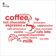 Load image into Gallery viewer, Coffee Hot Chocolate Espresso Arabica Cafe Latte Wall Decal Decotherapy