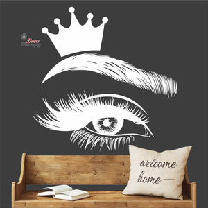 Crown Lash & Brows Wall Decal Decotherapy