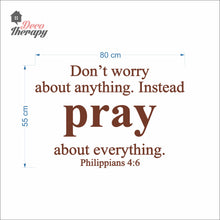 Load image into Gallery viewer, Don't Worry About Anything Instead Pray Wall Decal Stickers