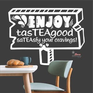 Enjoy Tasteagood Sateasfy Your Cravings Wall Decal Decotherapy
