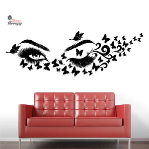 Eyelashes Butterflies Wall Decal Decotherapy