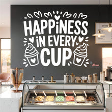 Load image into Gallery viewer, Frozen Yogurt Happiness In Every Cup Wall Decal Decotherapy