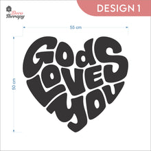 Load image into Gallery viewer, God Loves You V1 Wall Decal Decotherapy