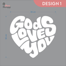 Load image into Gallery viewer, God Loves You V1 Wall Decal Decotherapy