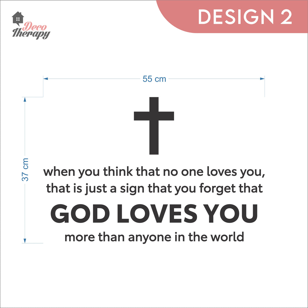God Loves You V2 Wall Decal Decotherapy