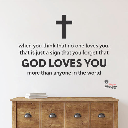 God Loves You V2 Wall Decal Decotherapy