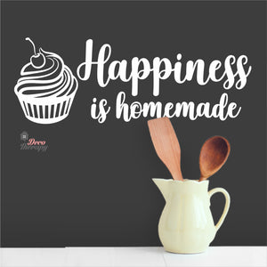 Happiness Is Homemade Cake Wall Decal Decotherapy