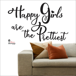Happy Girls The Prettiest V1 Wall Decal Decotherapy