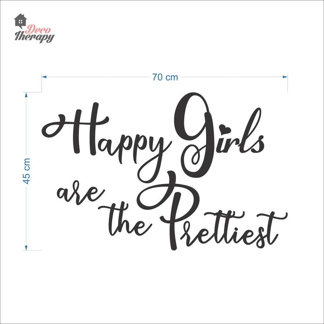 Happy Girls The Prettiest V1 Wall Decal Decotherapy