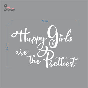 Happy Girls The Prettiest V1 Wall Decal Decotherapy