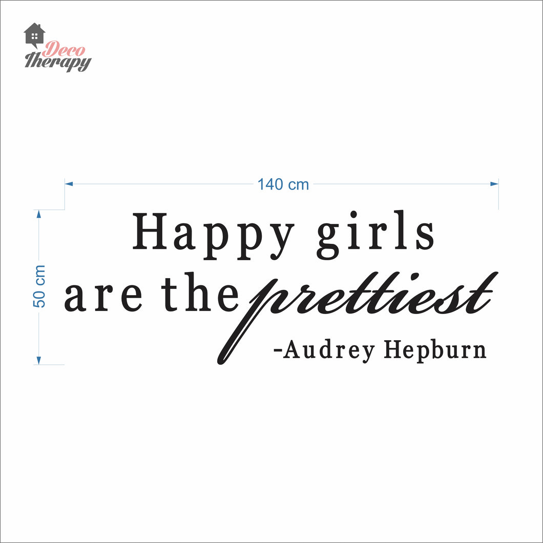 Happy Girls The Prettiest V2 Wall Decal Decotherapy