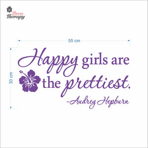 Happy Girls The Prettiest V3 Wall Decal Decotherapy
