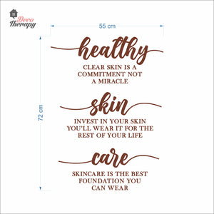 Healthy Skin Care Wall Decal Decotherapy