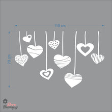 Load image into Gallery viewer, Hearts Hanging DIY Wall Decal Decotherapy