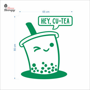 Hey! Cu-Tea Milktea Wall Decal Decotherapy