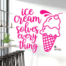 Load image into Gallery viewer, Ice Cream Solves Everything Wall Decal Decotherapy