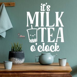 It's Milktea O'Clock Wall Decal Decotherapy