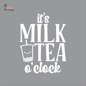 It's Milktea O'Clock Wall Decal Decotherapy