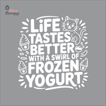 Load image into Gallery viewer, Life Tastes Better With Swirl Of Frozen Yogurt Wall Decal Decotherapy