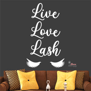 Live Love Lash Wall Decal Decotherapy