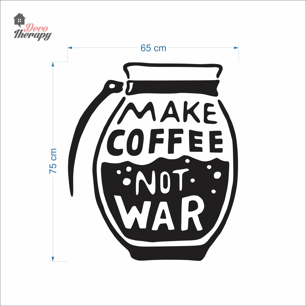 Make Coffee Not War Wall Decal Decotherapy