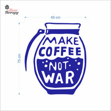 Load image into Gallery viewer, Make Coffee Not War Wall Decal Decotherapy