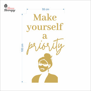 Make Yourself A Priority Skin Care Wall Decal Decotherapy
