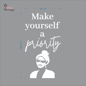 Make Yourself A Priority Skin Care Wall Decal Decotherapy