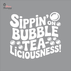 Sippin On Bubble TeaLiciousness Boba Milktea Wall Decal Decotherapy