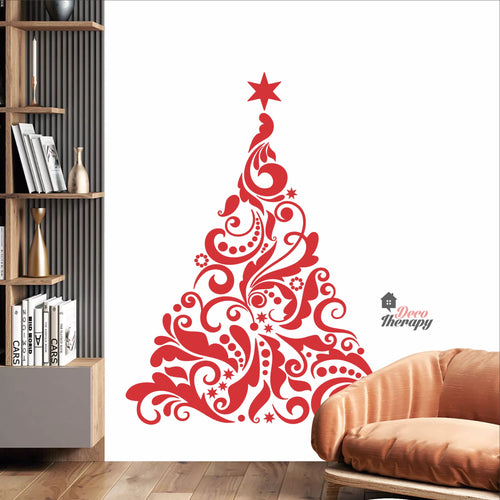 Swirl Christmas Tree Wall Decal Decotherapy