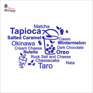 Tapioca Matcha Okinawa Cheesecake Taro Milktea Oreo Wall Decal Decotherapy