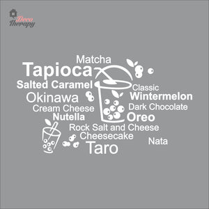 Tapioca Matcha Okinawa Cheesecake Taro Milktea Oreo Wall Decal Decotherapy