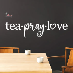 Tea Pray Love Wall Decal Decotherapy