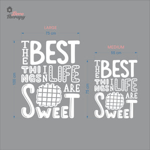 The Best Things In Life Are Sweet Waffle Wall Decal Decotherapy