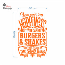 Load image into Gallery viewer, You Can't Buy Happiness But You Can Buy Burgers &amp; Shakes Wall Decal