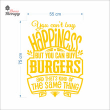 Load image into Gallery viewer, You Can't Buy Happiness But You Can Buy Burgers Wall Decal