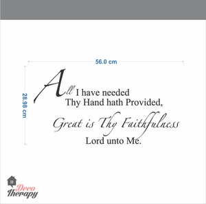 All I Have Needed Wall Sticker